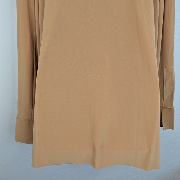 Norma Kamali Quiet Luxury Minimalist Capsule Neutral Preppy Elevated Chic Top LG - Picture 7 of 8
